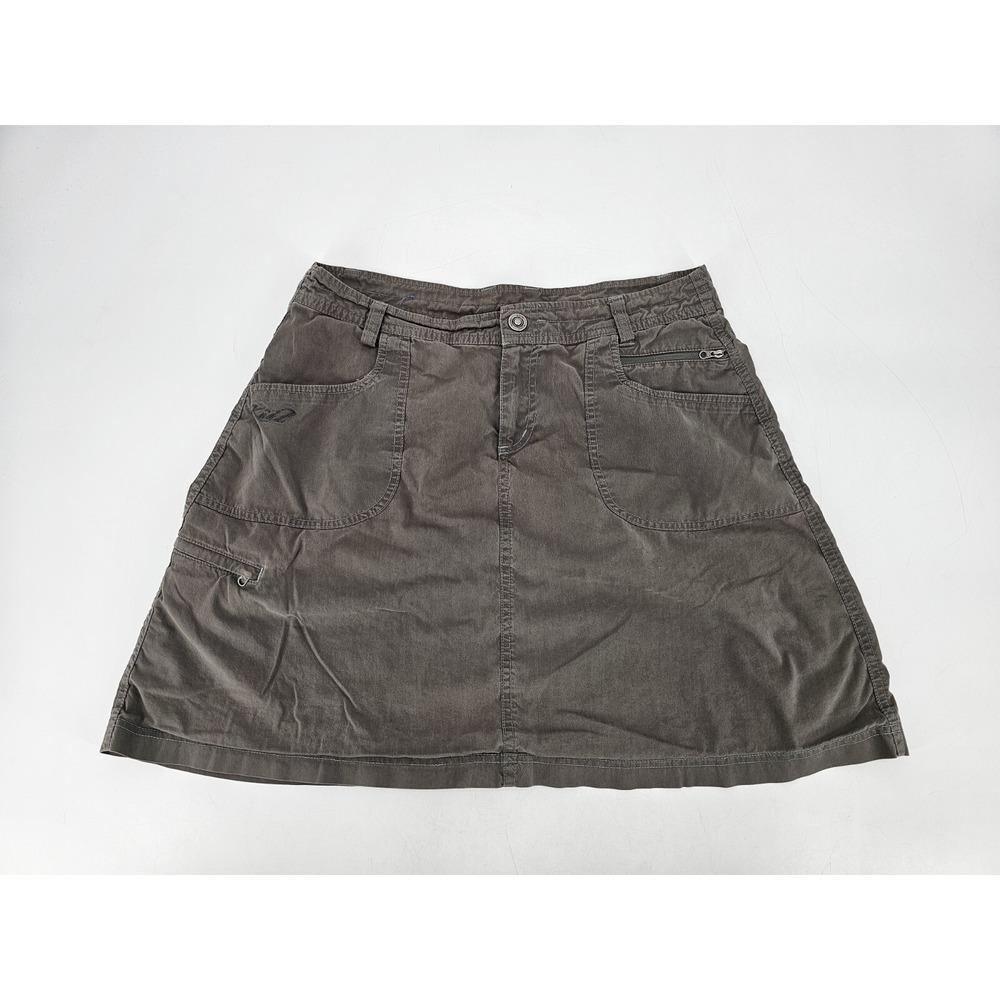 Kuhl Womens Green Cargo Skirt Cotton Nylon Outdoors Hiking Active A-Line Size 6